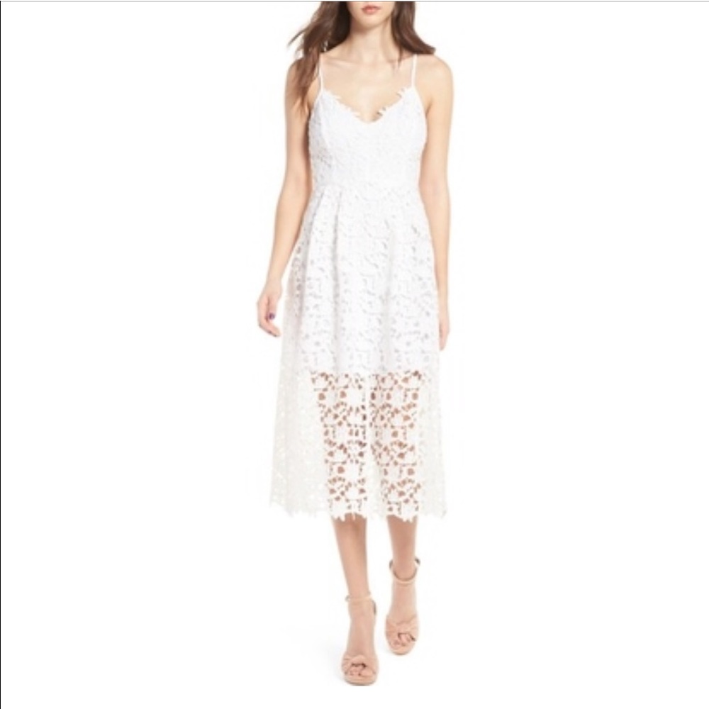 ASTR The Label Lace Midi Dress